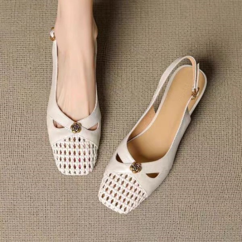 Sandals - Sandal wanita bergaya Prancis dengan ujung