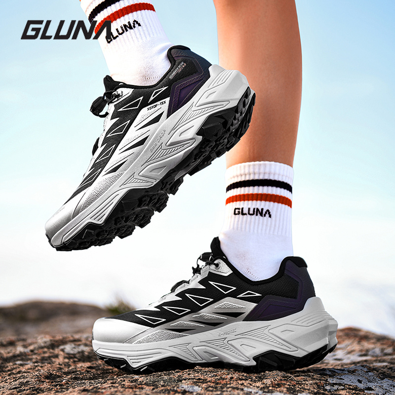 GLUNA Sepatu Lari Trail Tahan  - Anti Slip Trail Running Sneakers ulasan dan harga